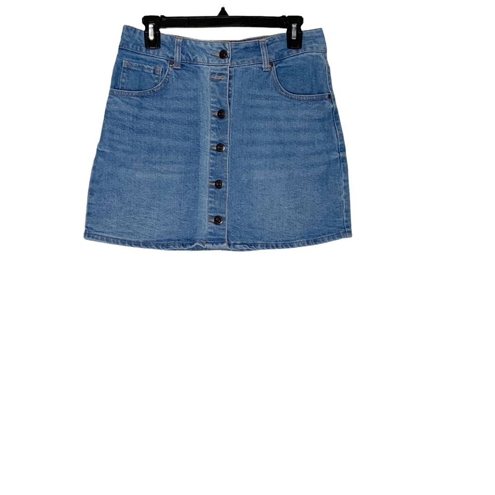 Harper Heritage blue jeans mini skirt with front button closure. Size M - Picture 3 of 6